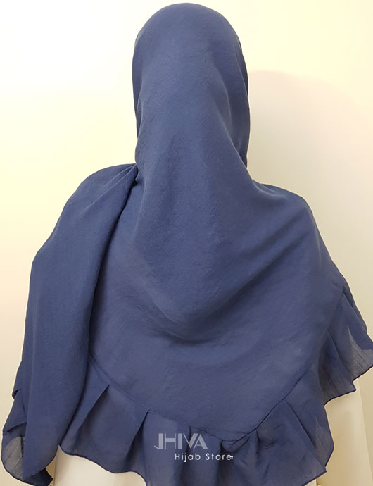 روسری وال اسلپ چیندار سرمه ای