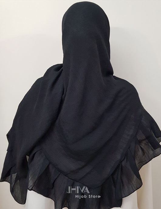 روسری وال اسلپ چیندار مشکی