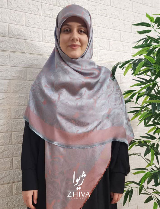 روسری گل رز لمه گلبهی