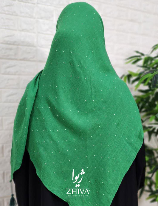روسری نخی نگين پراكنده كرم