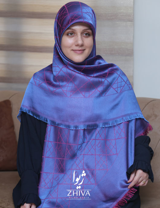 روسری ديورلمه بنفش