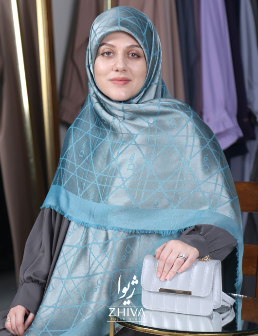 روسری ديورلمه آبی