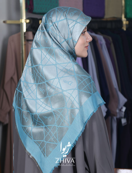 روسری ديورلمه آبی