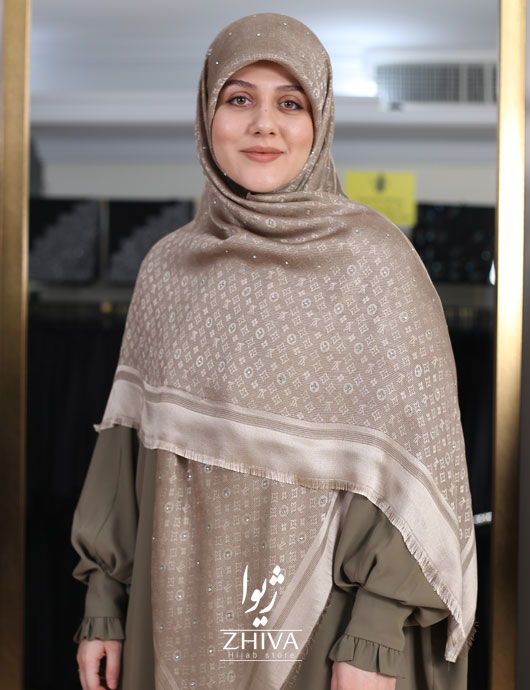 روسری نگينی ال وی لمه نسكافه ای