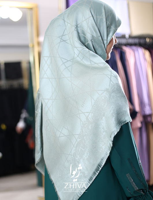 روسری ديور لمه آبی آسمانی