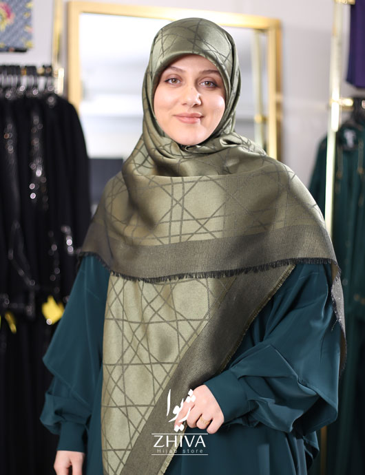 روسری دیور لمه زيتونی