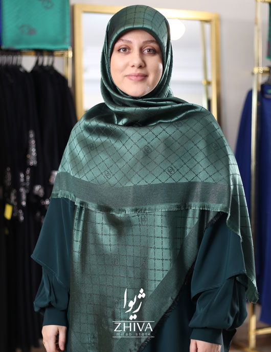 روسری شنل لمه آبی كله غازی