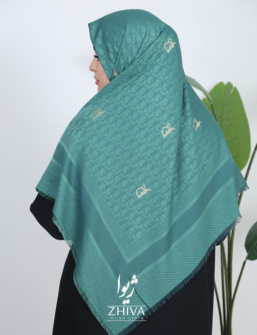 روسری نخی وارداتی پاييزه سبز