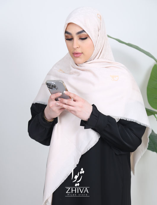 روسری نخی وارداتی پاييزه شيری