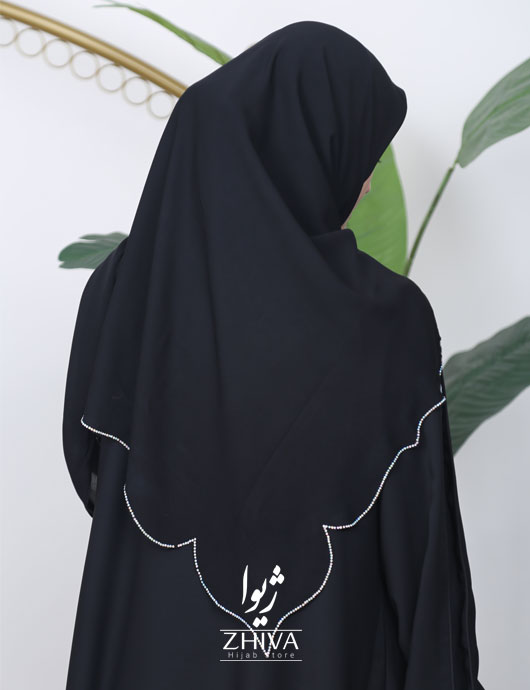 روسری حرير نگين كوبی خطی 2