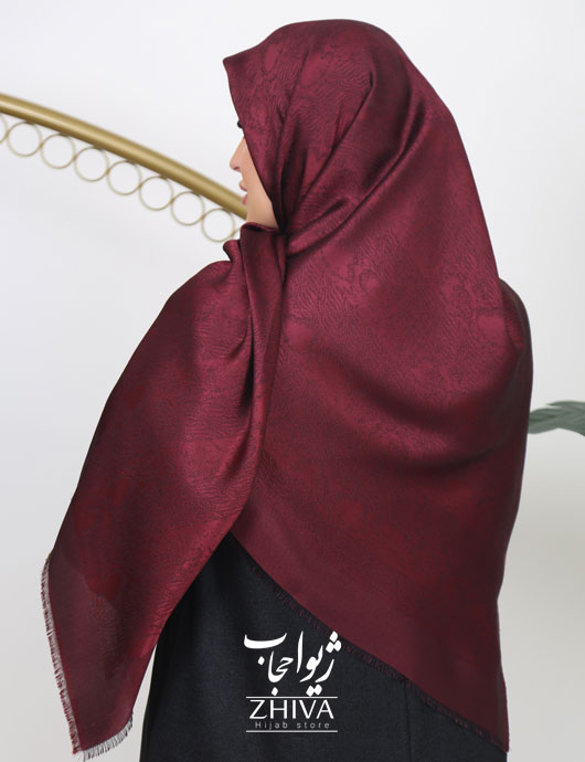 روسری لمه پوست ماری زرشكی