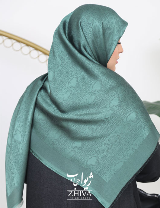 روسری لمه پوست ماری سبز