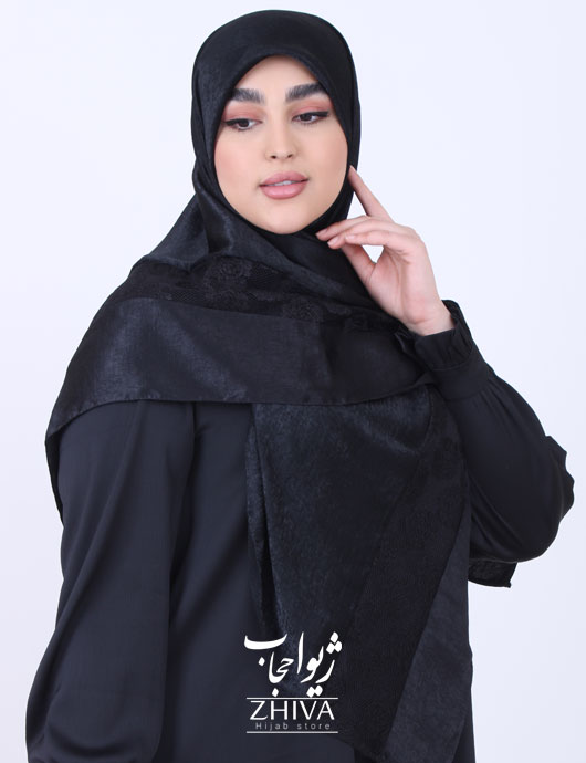 روسری مشكی حاشيه تور