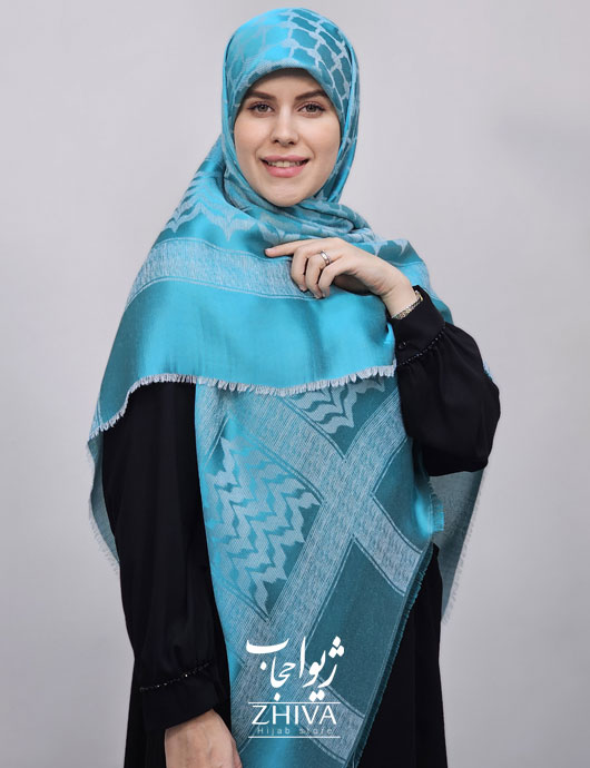 روسری لمه آبی