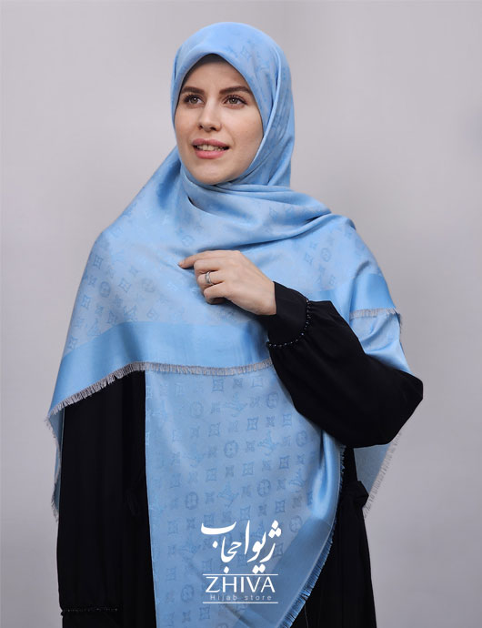 روسری لمه آبی