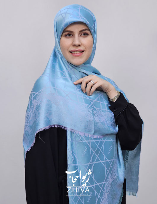 روسری لمه آبی كد 4