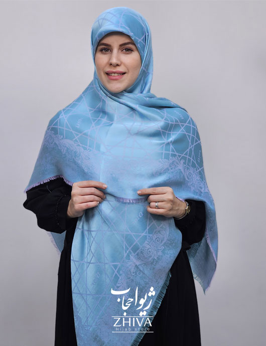 روسری لمه آبی كد 4
