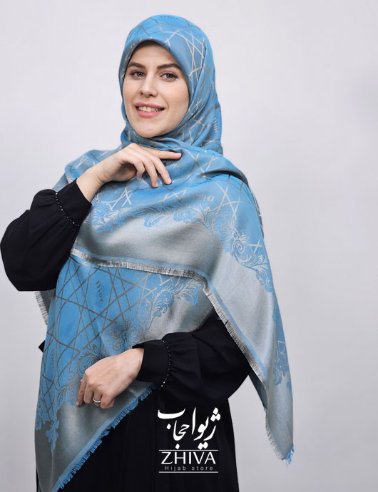 روسری لمه آبی