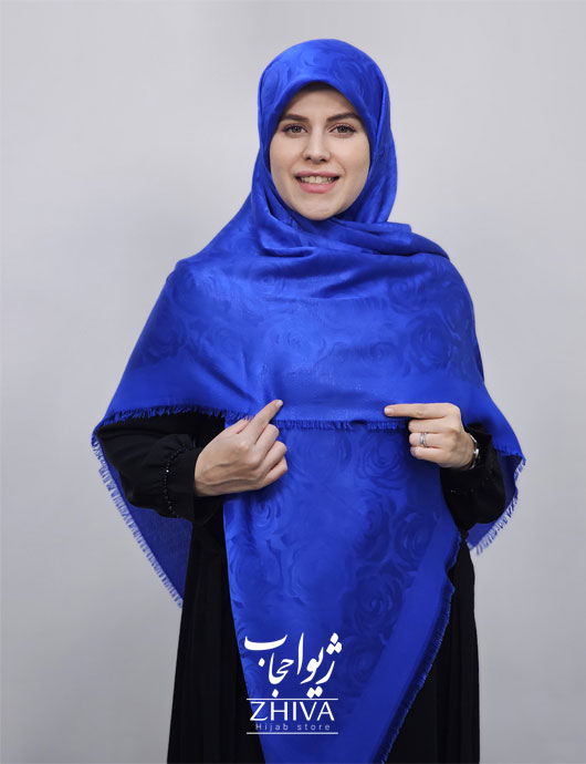 روسری لمه آبی