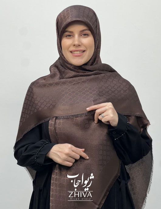 روسری لمه قهوه ای
