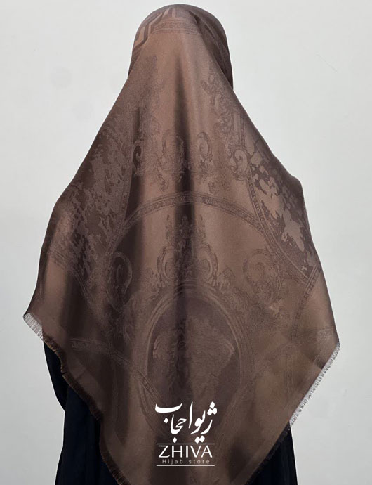 روسری لمه قهوه ای