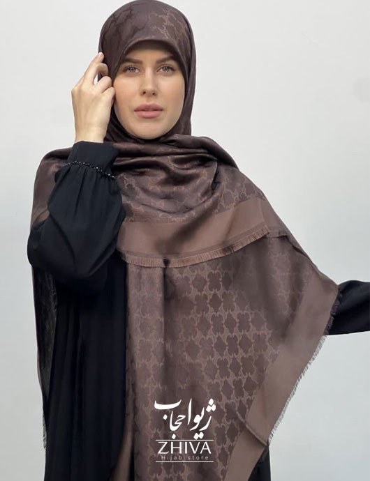 روسری لمه قهوه ای