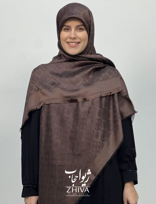 روسری لمه قهوه ای