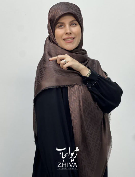 روسری لمه قهوه ای