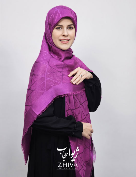 روسری لمه بنفش