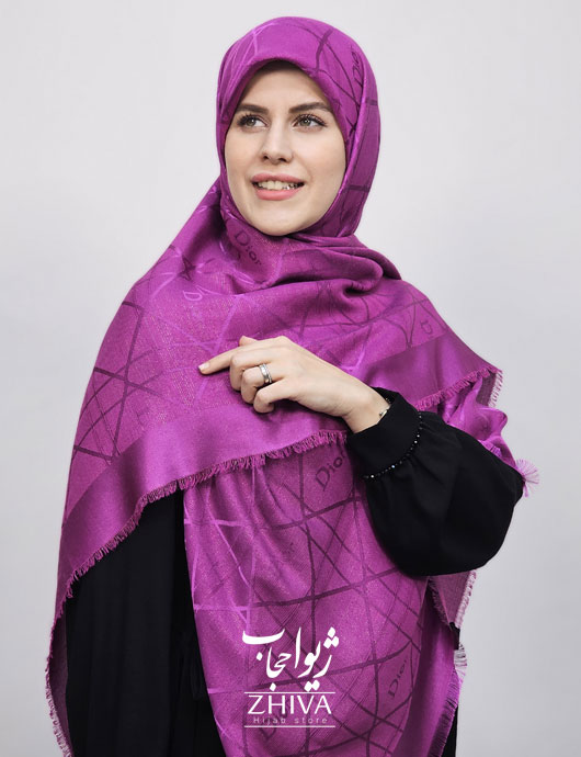 روسری لمه بنفش